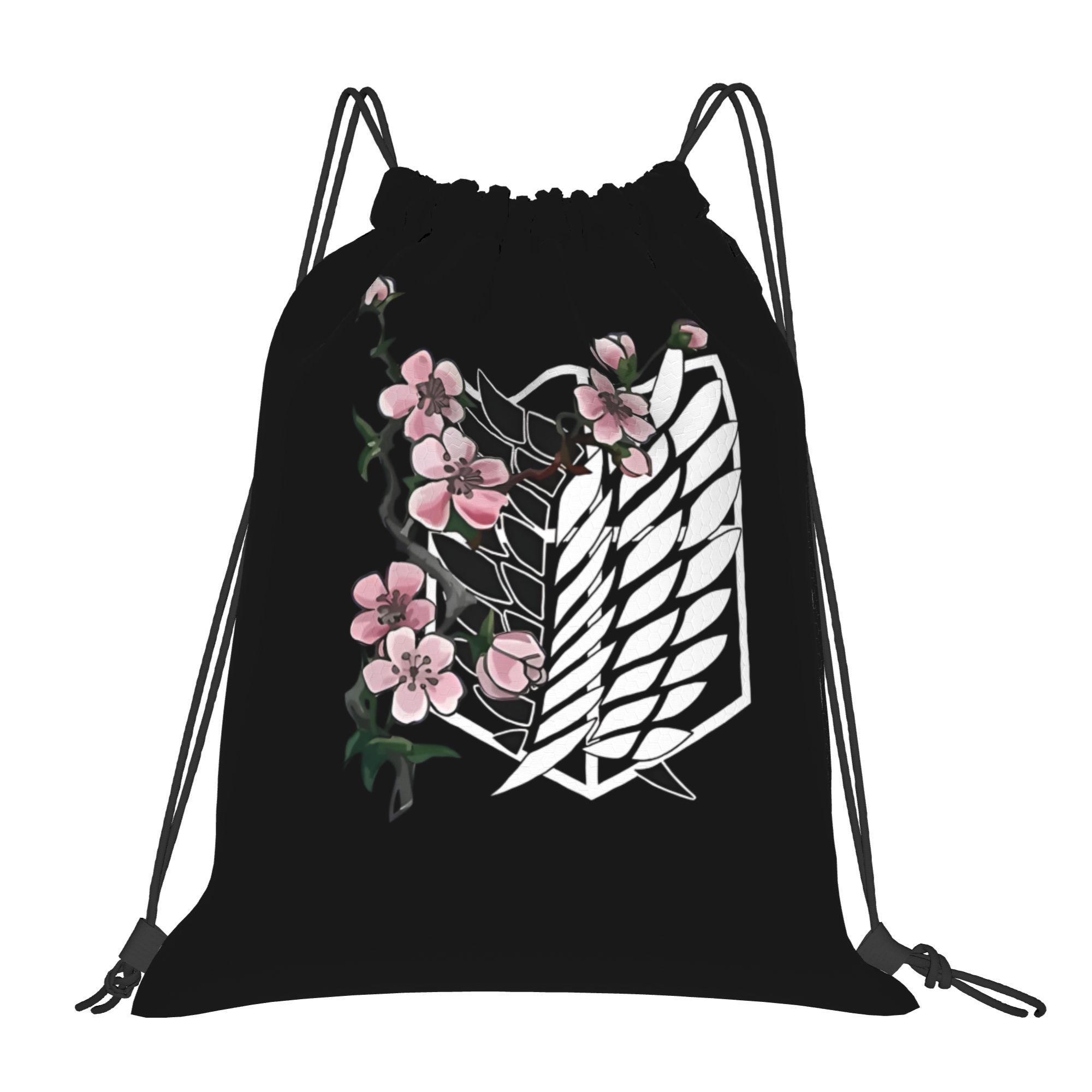 Drawstring Gym Bag - Custom Attacks on Titans Drawstring Bag