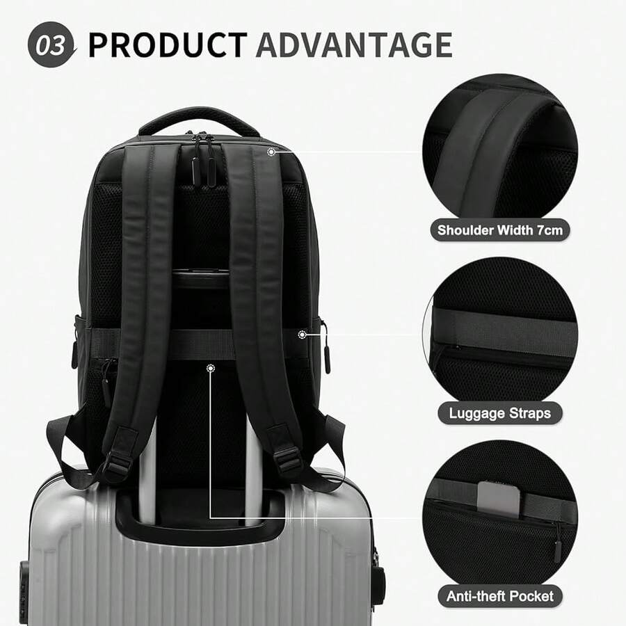 Laptop Backpack 15.6 - Waterproof Anti-Theft Laptop Backpack For Men