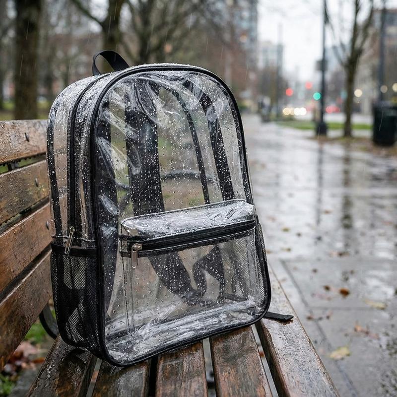Transparent PVC Outdoor Sports - Canvas Backpack Casual のレビューと価格