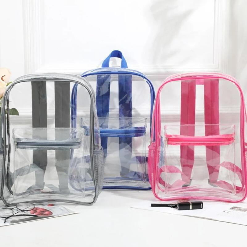 Transparent PVC Outdoor Sports - Canvas Backpack Casual のレビューと価格