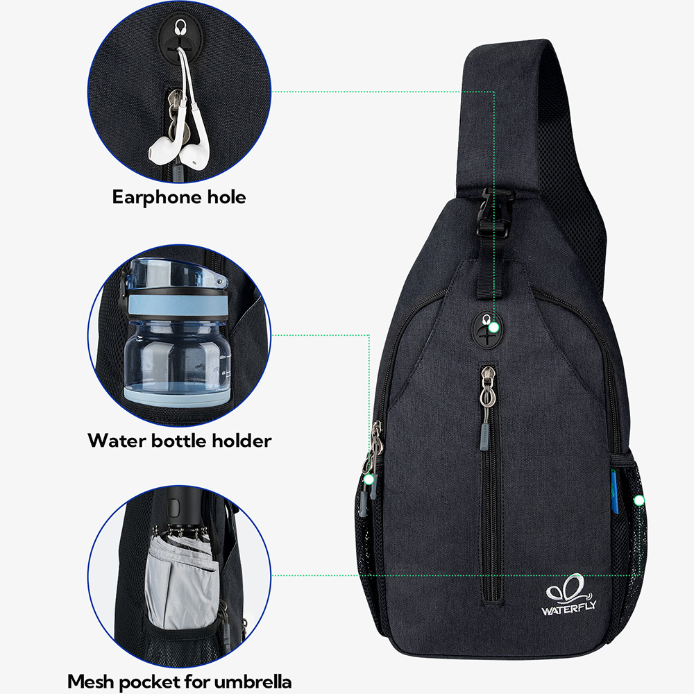 WATERFLY Crossbody Sling Bag C - Sling Backpack Shoulder のレビューと価格