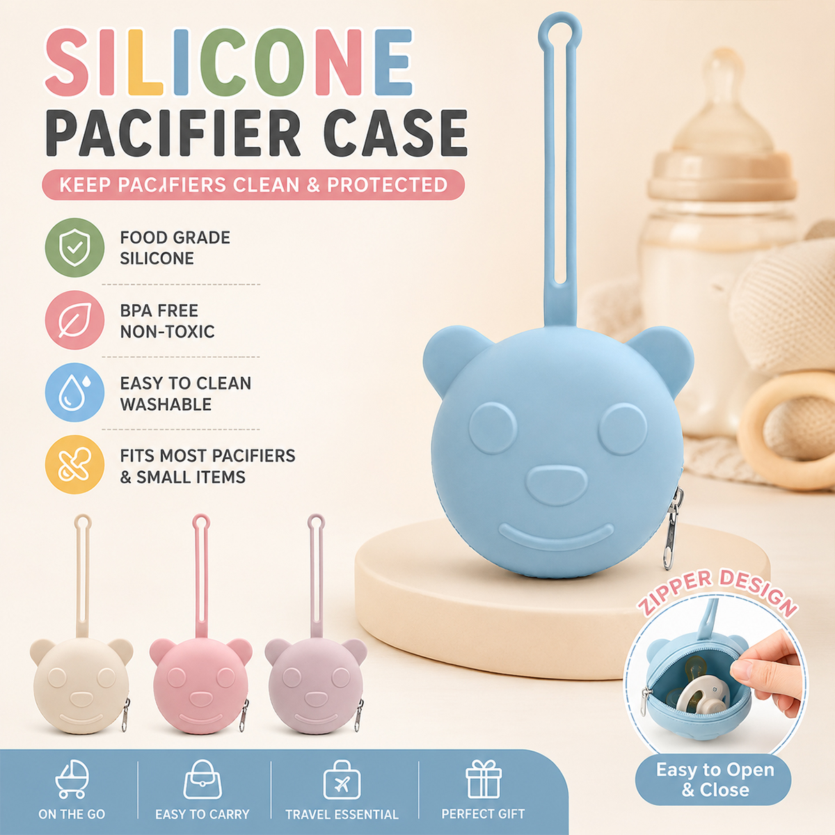 Portable silicone pacifier bag - Backpack Diaper Bag のレビューと価格