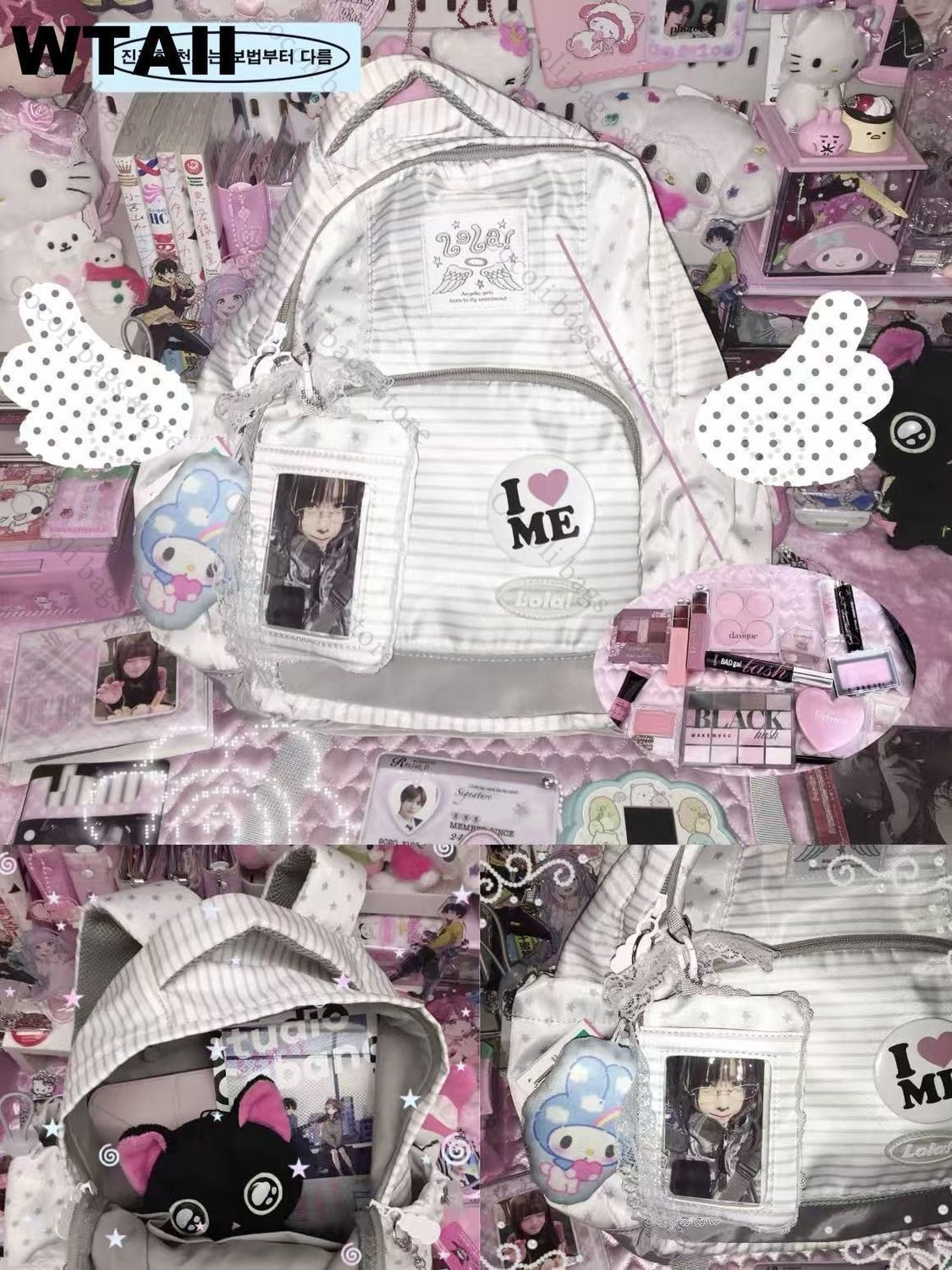 Fashion Striped Dot Decor Back - Fashion Backpack Women のレビューと価格