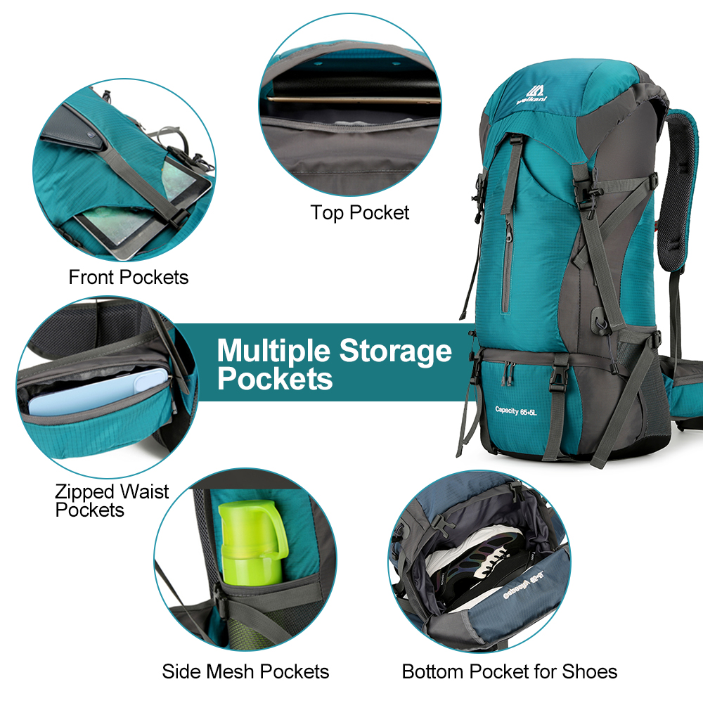 70L Travel Backpack Hiking Bac - Rain Cover Backpack のレビューと価格