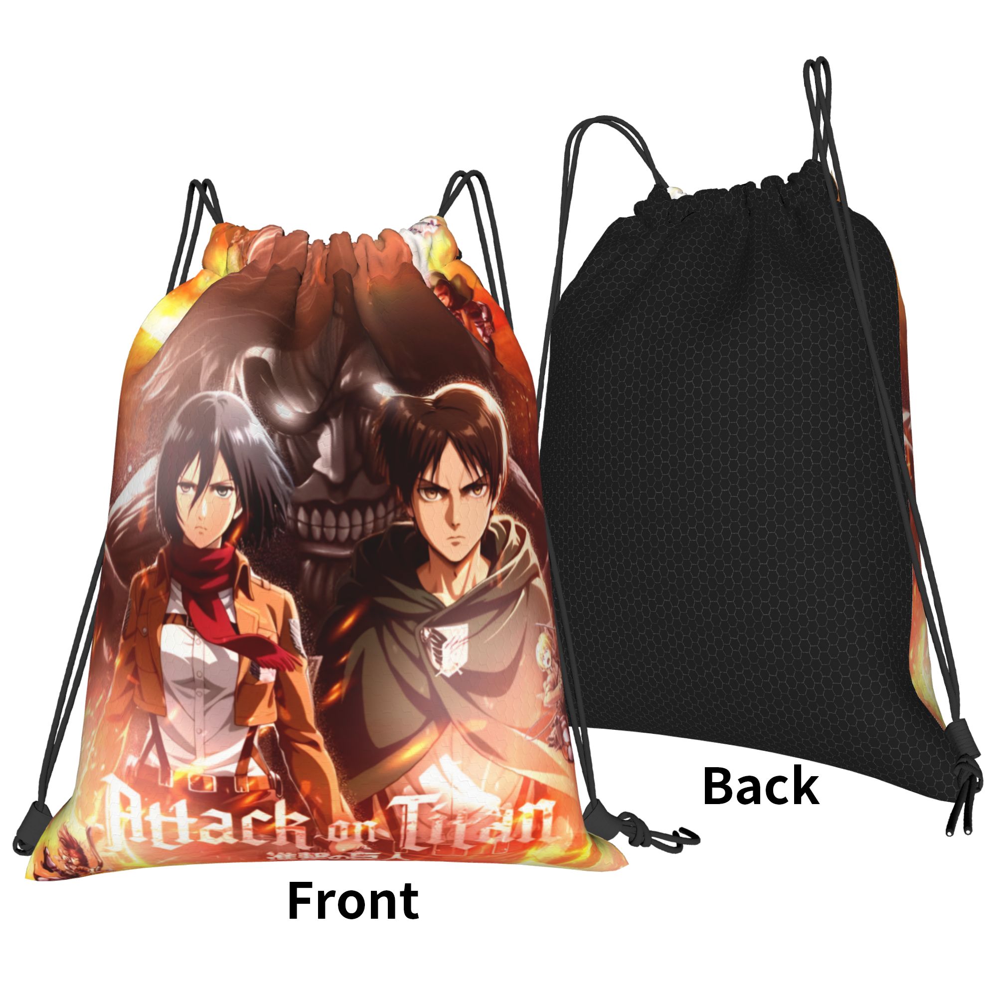 Custom Attacks on Titans Draws - Drawstring Gym Bag のレビューと価格