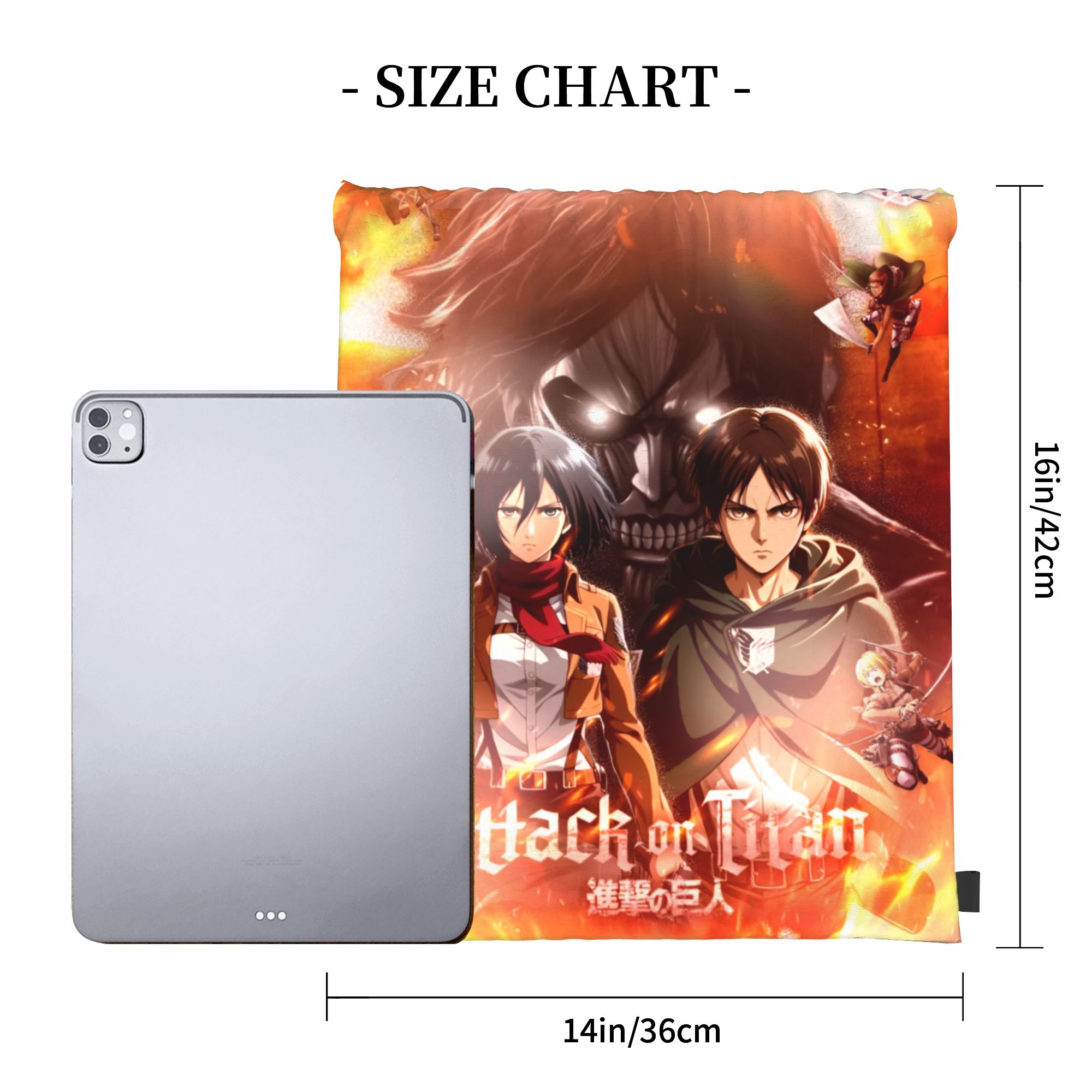 Custom Attacks on Titans Draws - Drawstring Gym Bag のレビューと価格