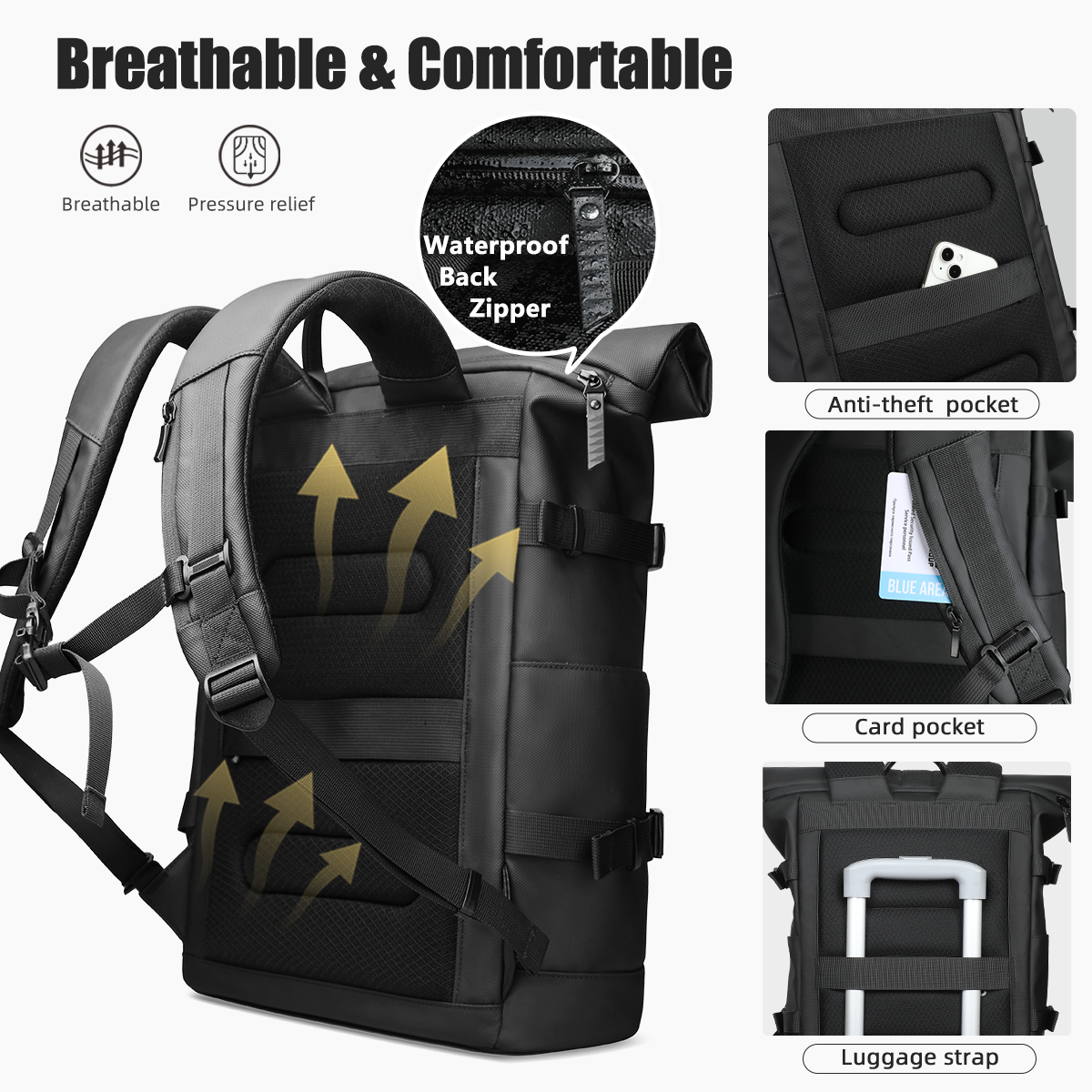 HK Expandable Travel Backpack  - Hiking Backpack Waterproof のレビューと価格
