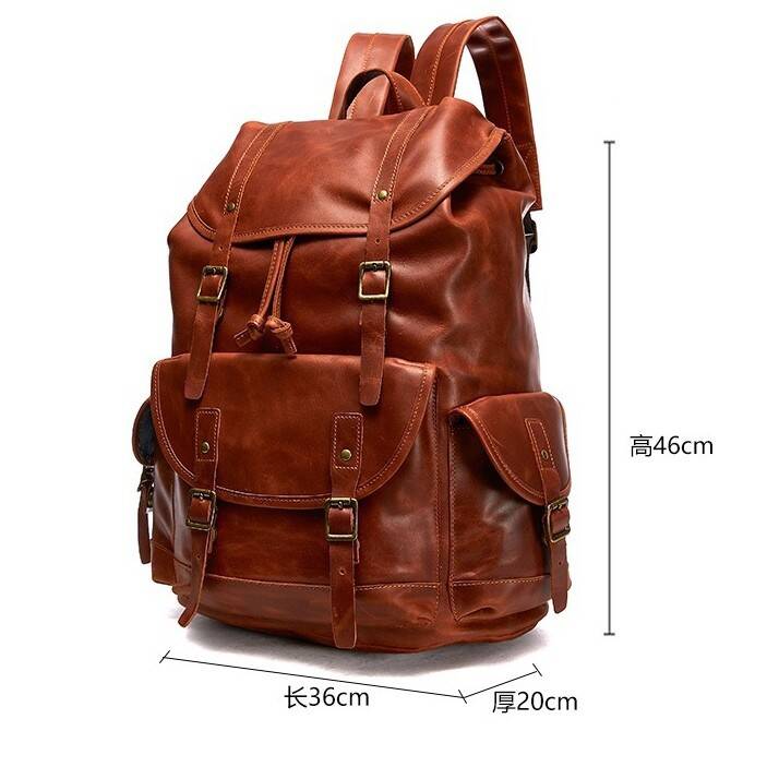 XZAN Men S Bags Fashion Europe - Leather Backpack Vintage のレビューと価格