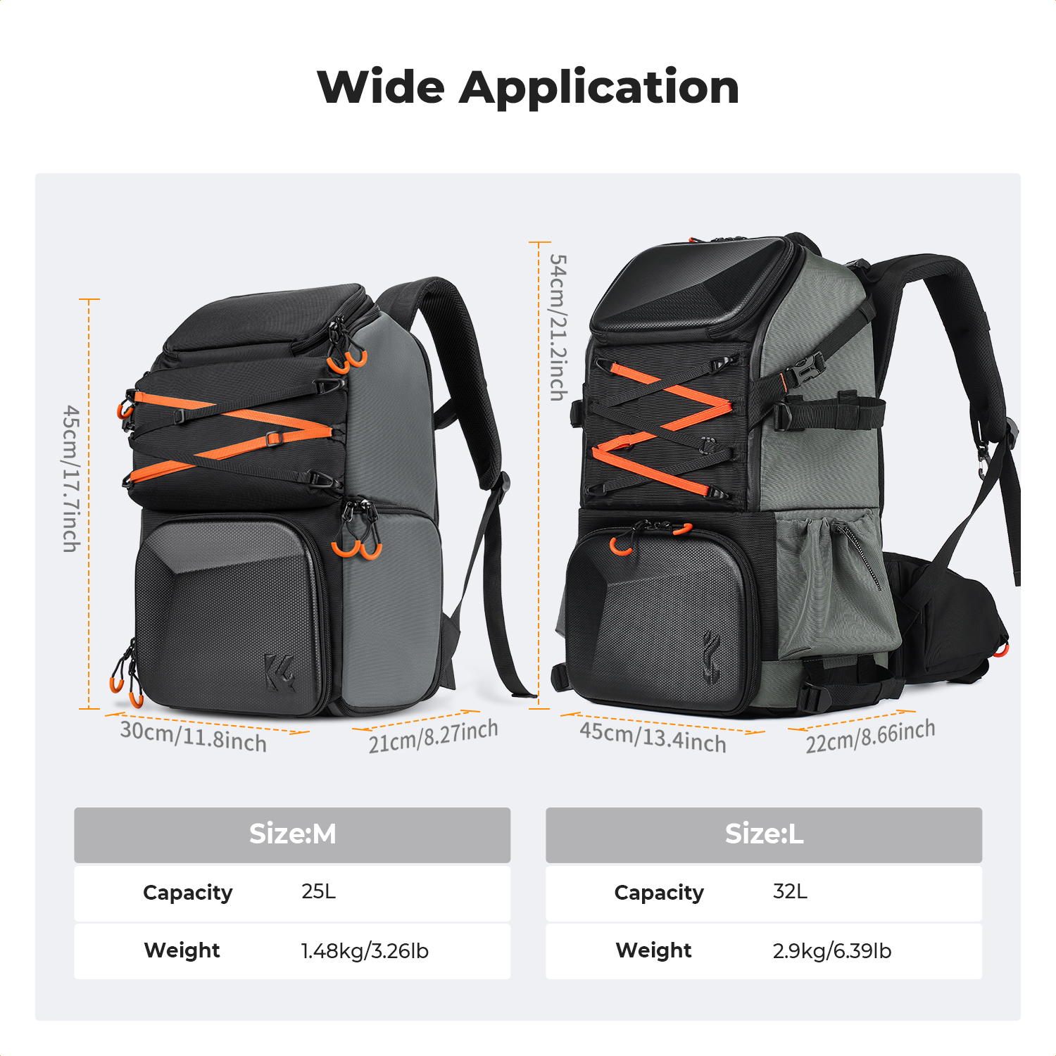 K&F CONCEPT 25L Outdoor Camera - Rain Cover Backpack のレビューと価格