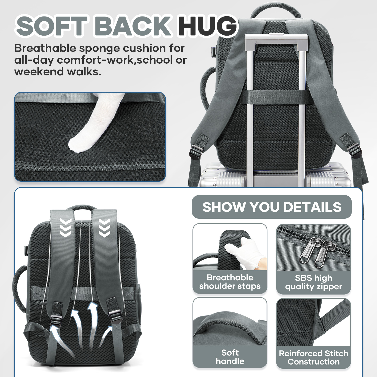 Ryanair Cabin Bags 40x30x20 Un - Canvas Backpack Casual のレビューと価格