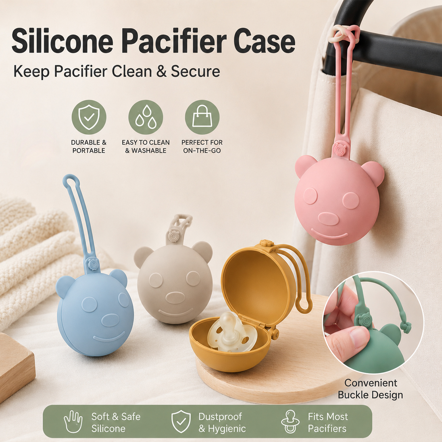 Bear-shaped portable silicone  - Backpack Diaper Bag のレビューと価格