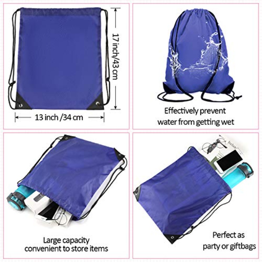 60 Pieces Drawstring Backpack  - Drawstring Gym Bag のレビューと価格