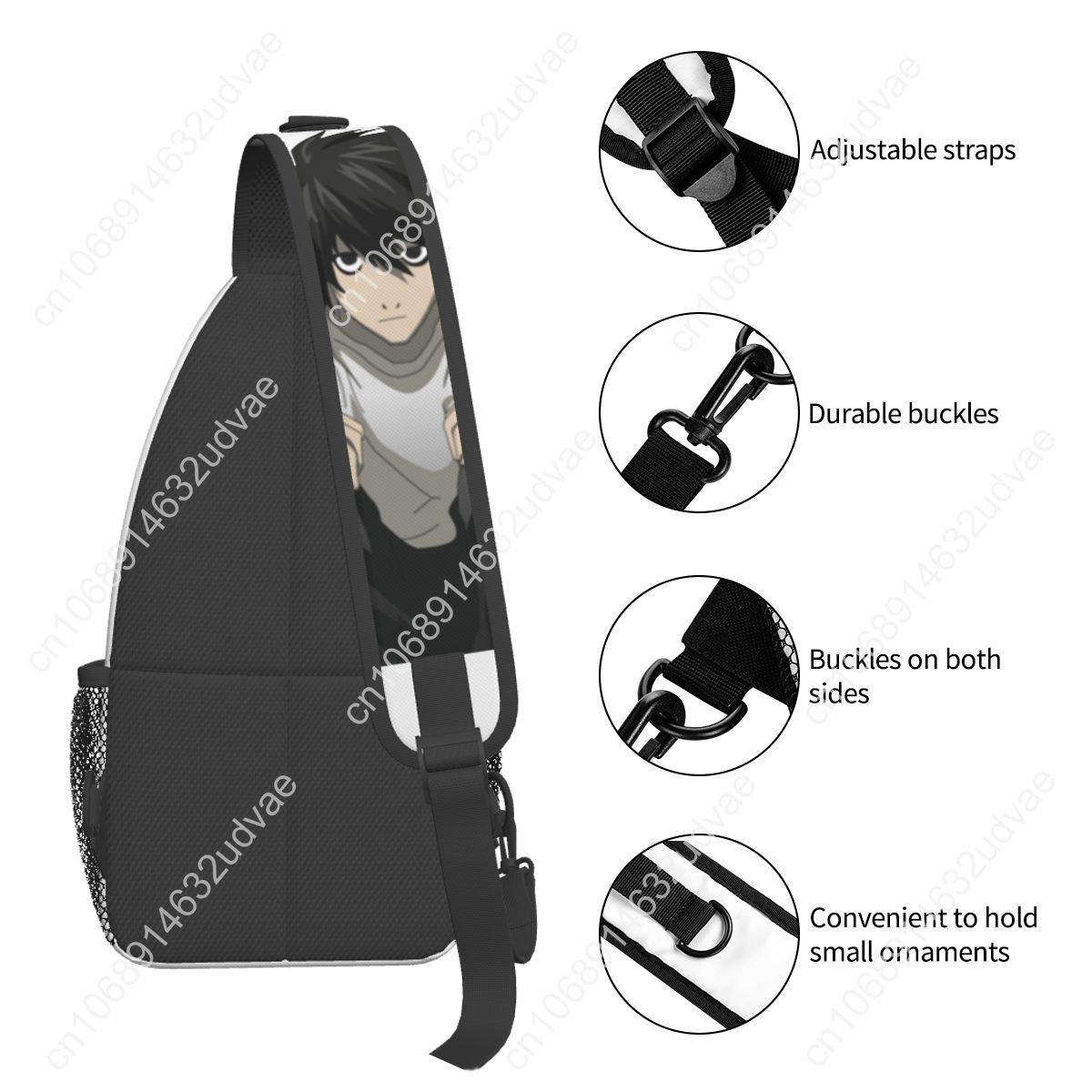 L Death Note Sling Bags Chest  - Sling Backpack Shoulder のレビューと価格