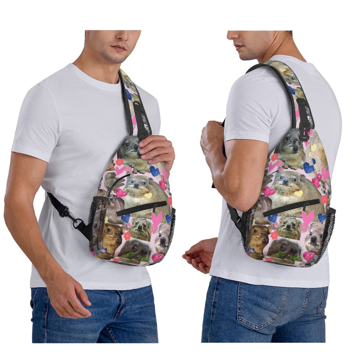 Cute Rock Hyrax Chest Bag Men  - Sling Backpack Shoulder のレビューと価格