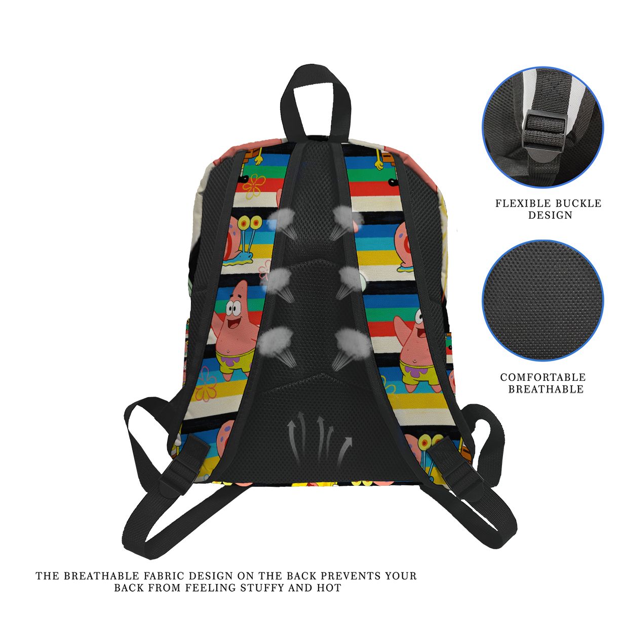 SpongeBob SquarePants Striped  - School Backpack Teen のレビューと価格