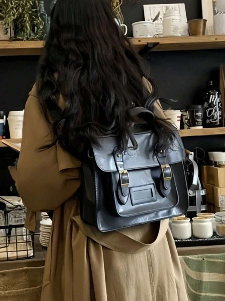 Retro British Style Satchel Ba - Leather Backpack Vintage のレビューと価格