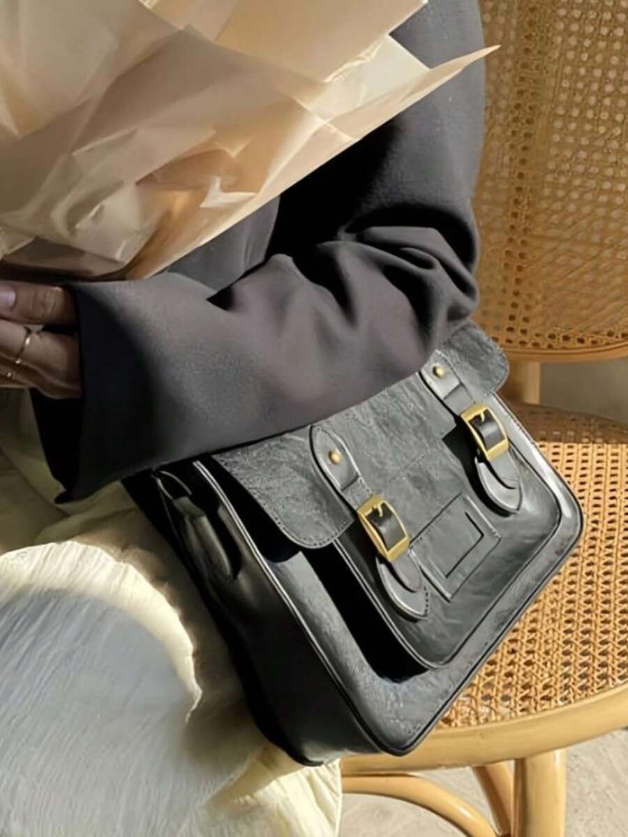 Retro British Style Satchel Ba - Leather Backpack Vintage のレビューと価格