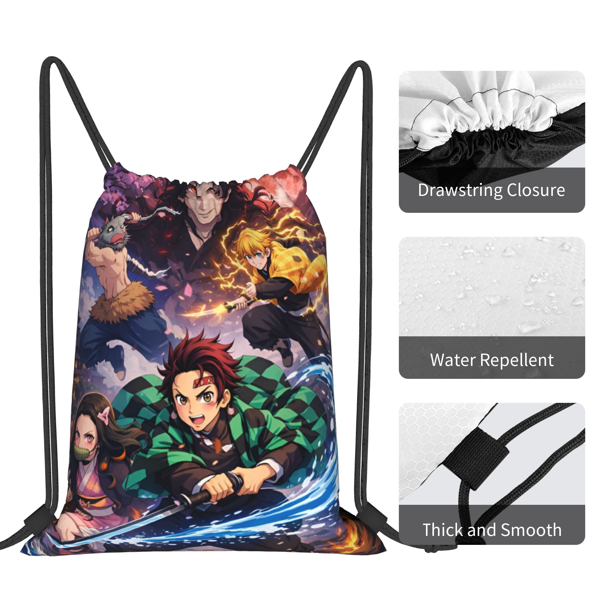 Custom D-Demons Slayers Drawst - Drawstring Gym Bag のレビューと価格