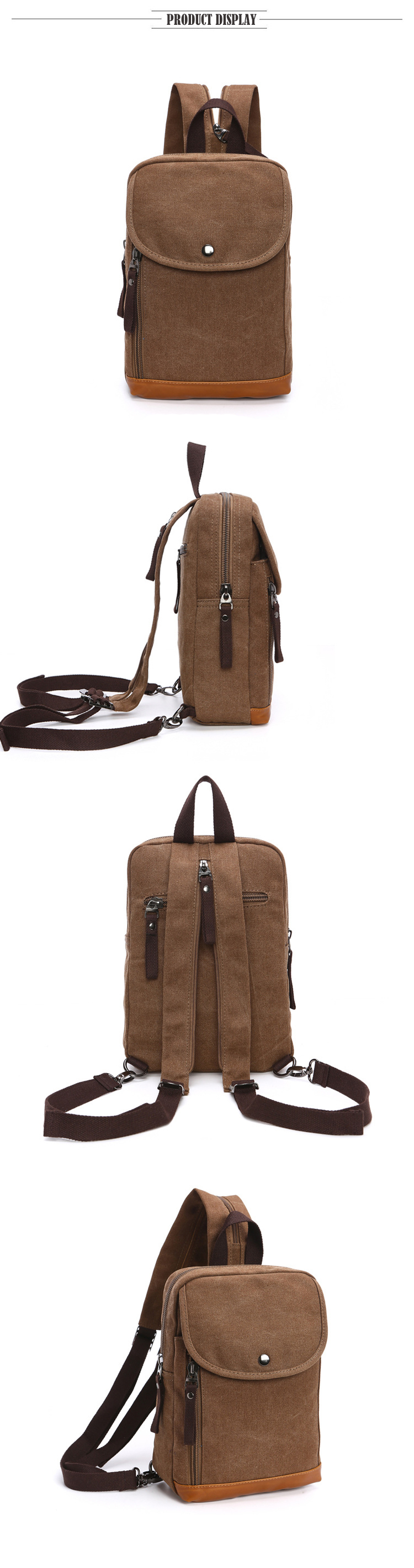 Men's Canvas Mini Backpack Men - Sling Backpack Shoulder のレビューと価格
