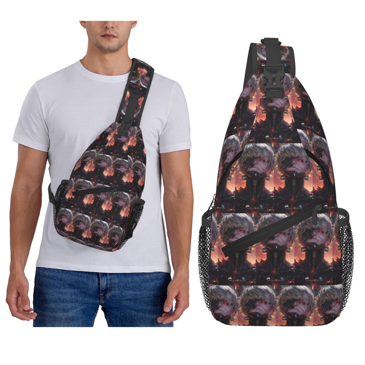 Anime Kaneki Ken Tokyo Ghoul J - Sling Backpack Shoulder のレビューと価格