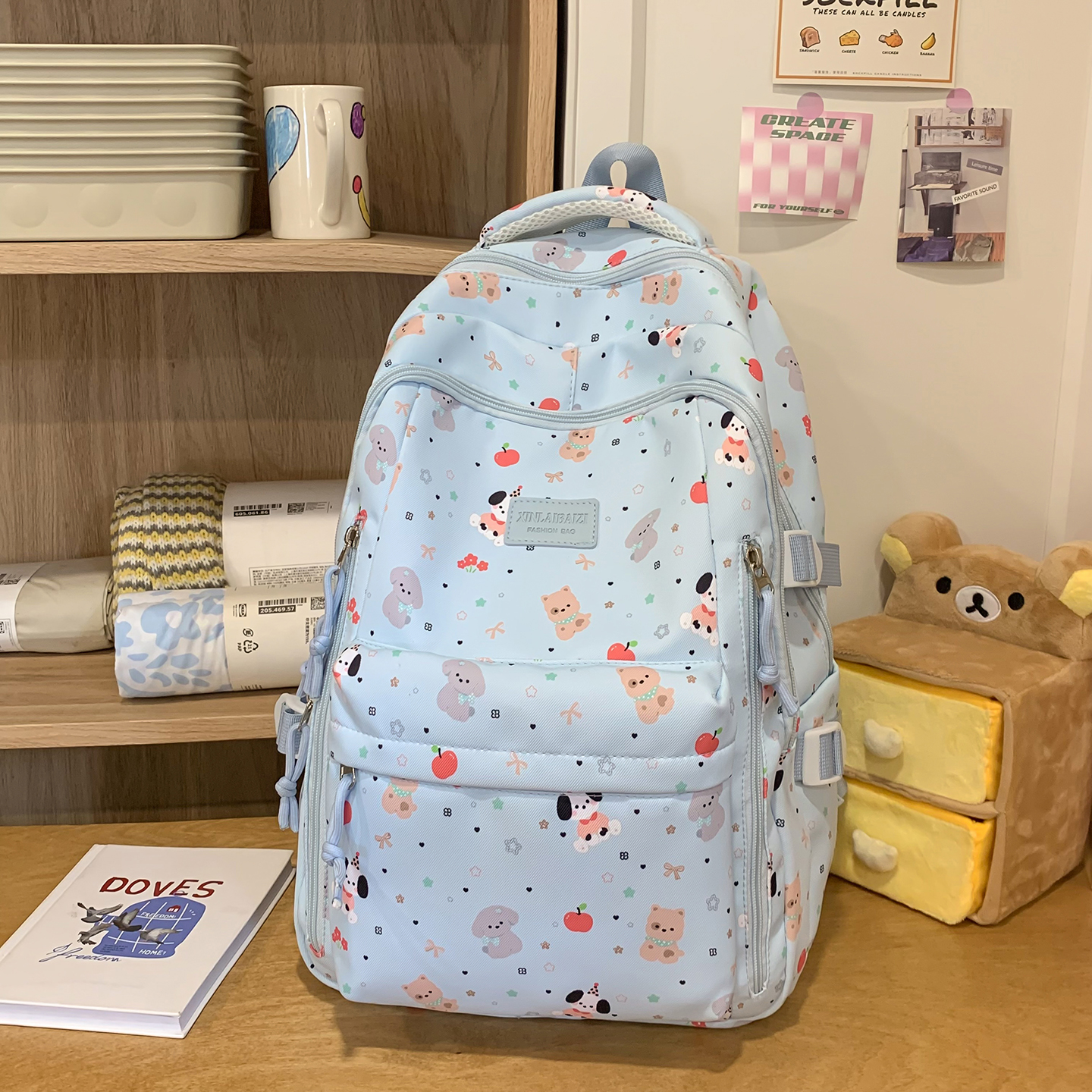 Cute Animal Print Backpack Wom - School Backpack Teen のレビューと価格