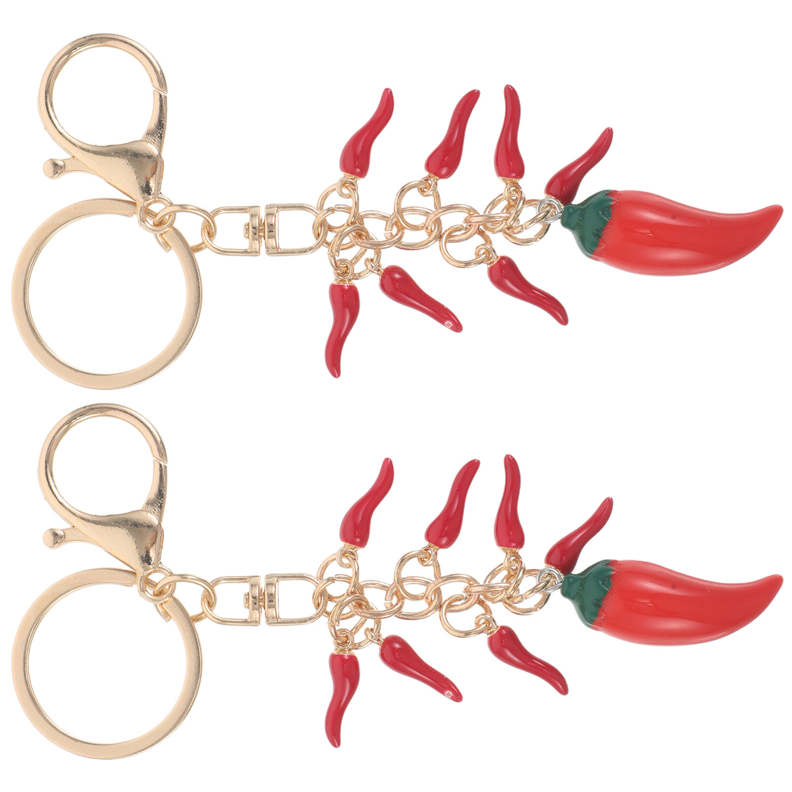 2Pcs Red Chili Pepper Keychain - Mini Backpack Purse のレビューと価格
