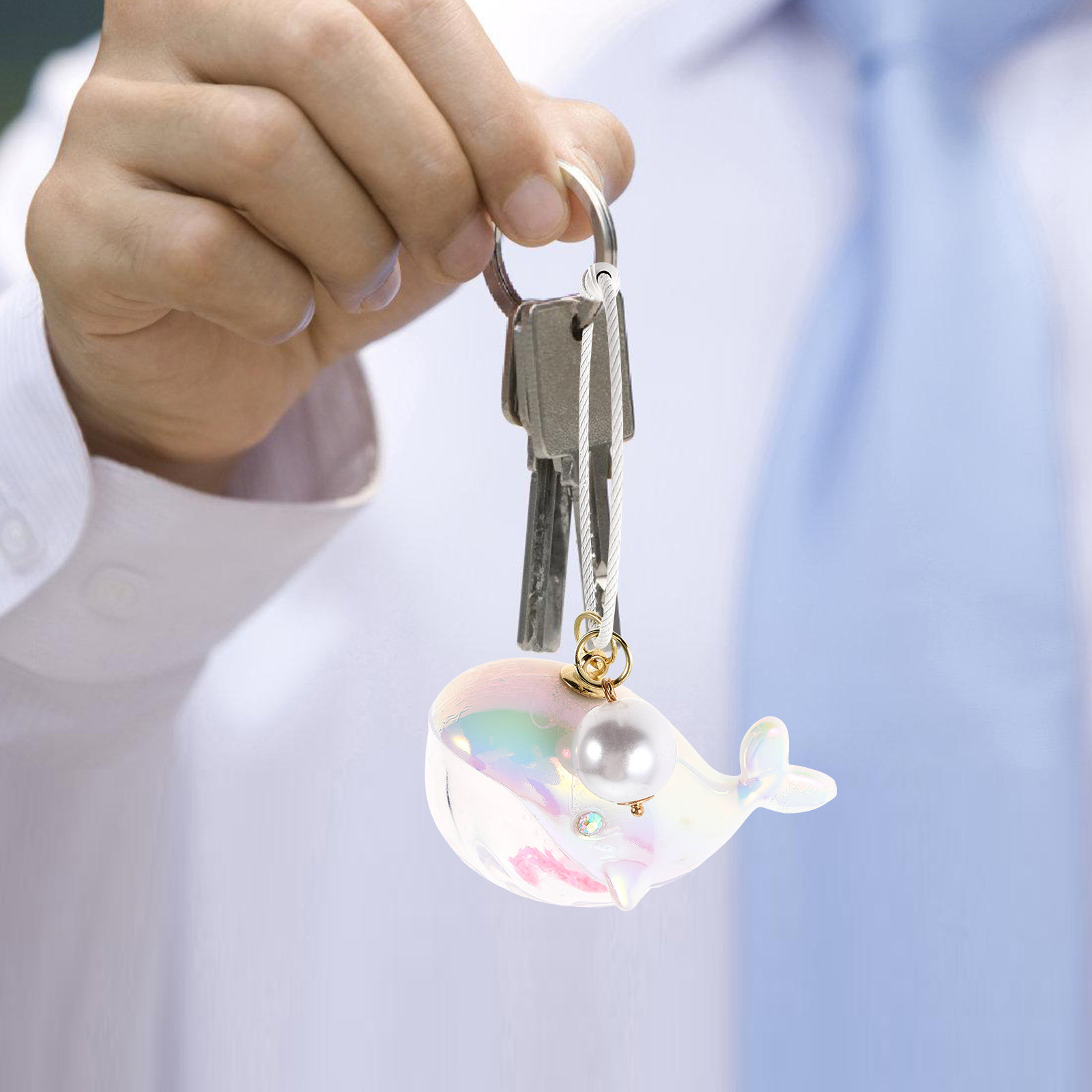 Adorable Whale Keychain Charm  - Mini Backpack Purse のレビューと価格