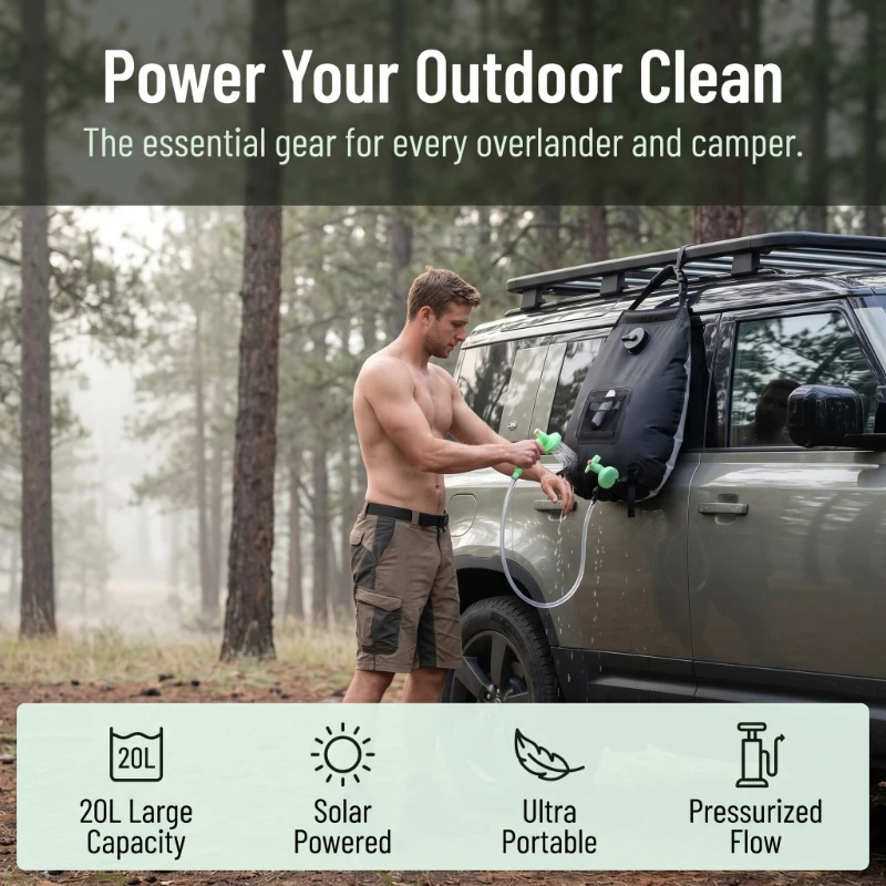 20L Solar Shower Bag Large Cap - Hydration Pack Outdoor のレビューと価格