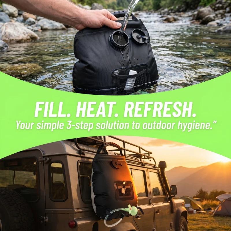 20L Solar Shower Bag Large Cap - Hydration Pack Outdoor のレビューと価格