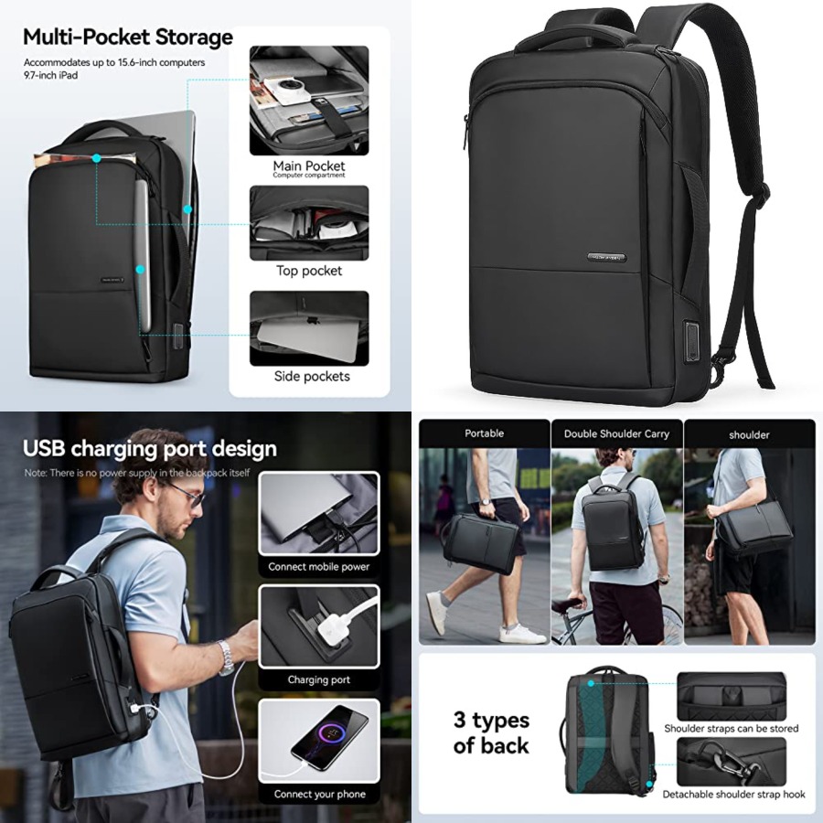 Slim Laptop Backpack for Men,  - Laptop Backpack 15.6 のレビューと価格