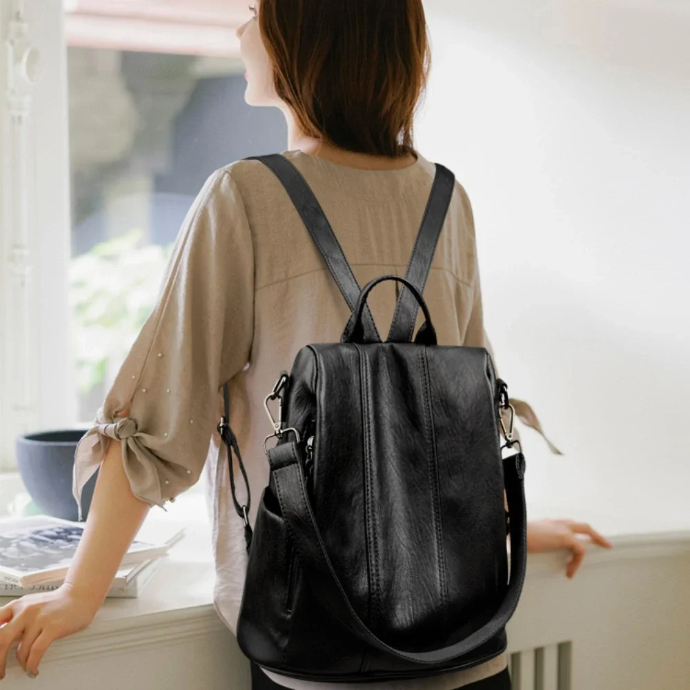 NEW Anti-theft Laptop Backpack - Leather Backpack Vintage のレビューと価格
