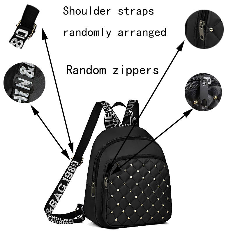 Chic Stylish Studded Backpack  - Canvas Backpack Casual のレビューと価格