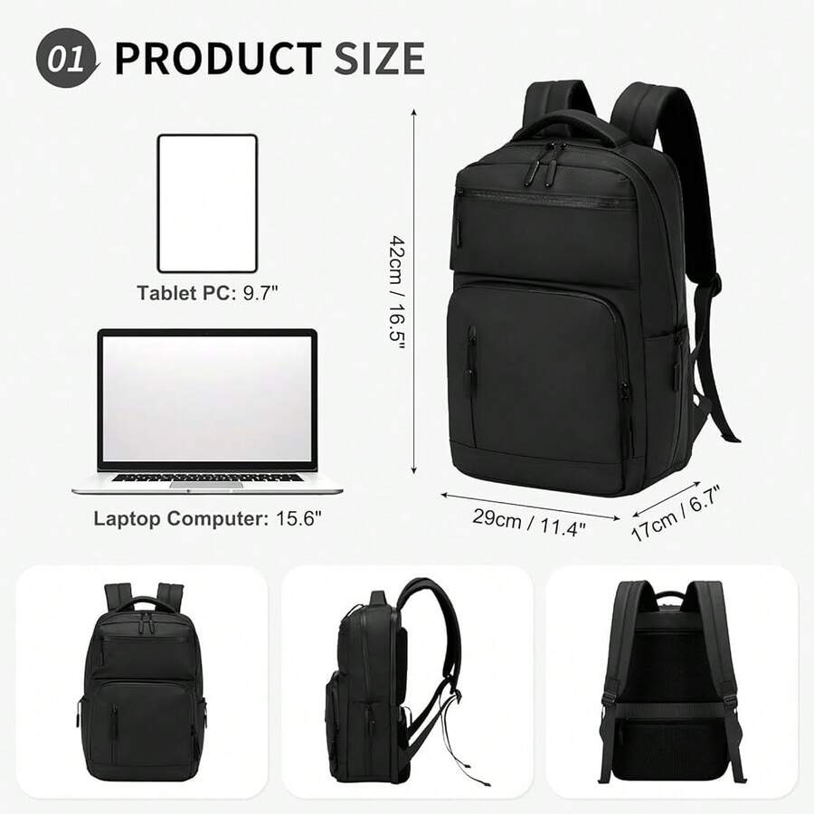 Waterproof Anti-Theft Laptop B - Laptop Backpack 15.6 のレビューと価格