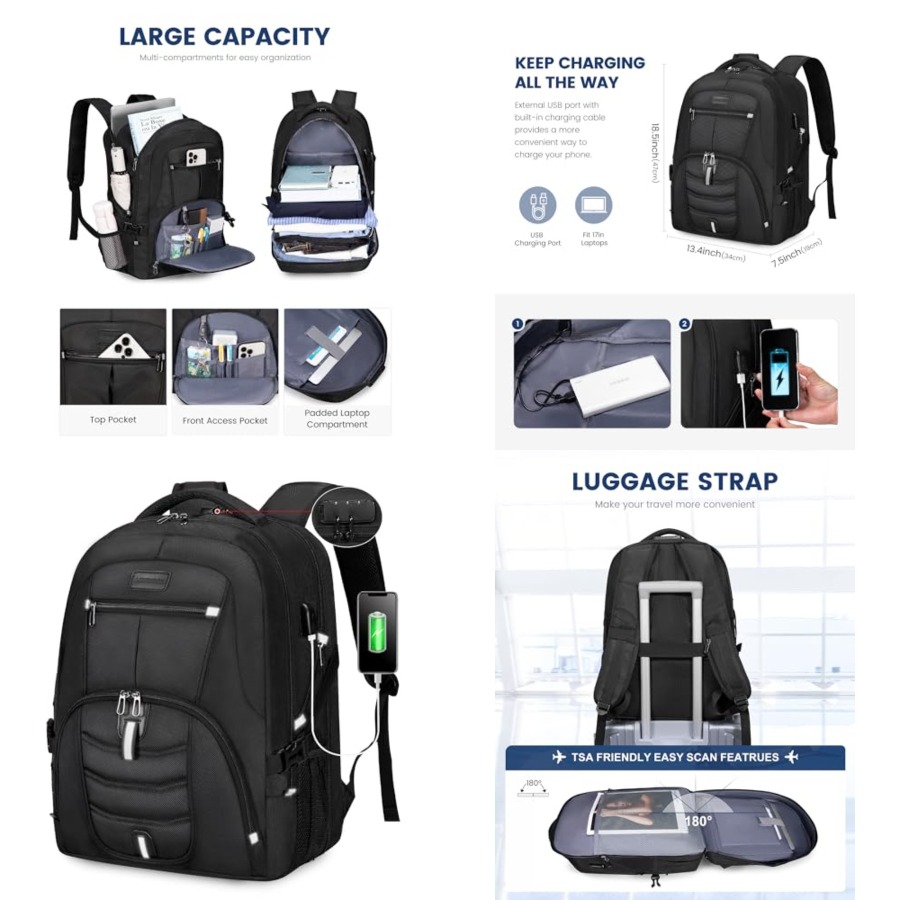 Travel Laptop Backpack Waterpr - Travel Backpack Anti Theft のレビューと価格