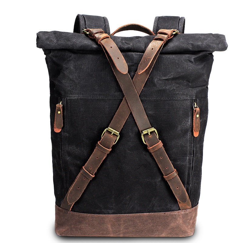 Retro Canvas Leather Backpacks - Leather Backpack Vintage のレビューと価格